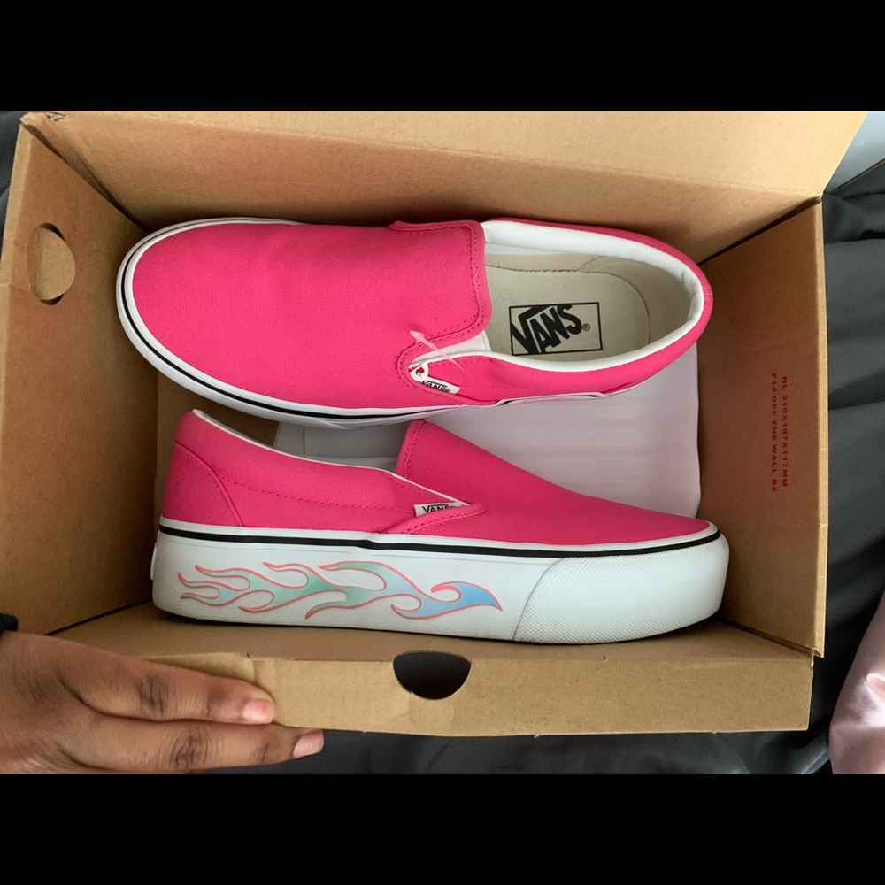 Hot pink Flame Vans